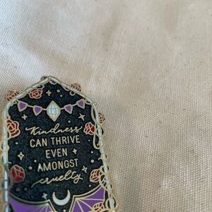 Bookish Enamel Pin with Inspirational Quote